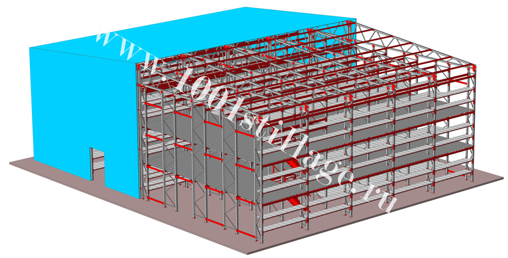 Самонесущий склад на мезонине