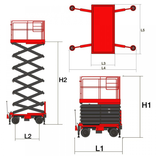 Ножничный подъемник несамоходный QX-030-060 OXLIFT (г/п 300 кг, в/п 6 м) фото 7 Ножничный подъемник несамоходный QX-030-060 OXLIFT (г/п 300 кг, в/п 6 м) фото 7