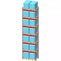 Стеллаж паллетный фронтальный СП 11000(Н)х2200х1100х100х2,0 мм (на ярус 2 финпаллеты по 400 кг)