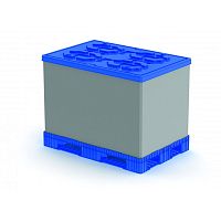 Разборный пластиковый облегчённый контейнер Polybox усиленный трубами 1210х810